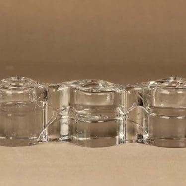 Iittala Arkipelago kynttilänjalka, signeerattu, suunnittelija Timo Sarpaneva, signeerattu, massiivinen