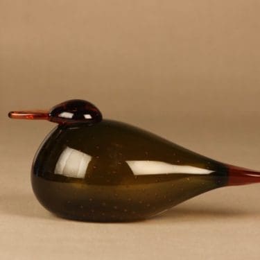 Nuutajärvi lintu, Nurmihaahka, suunnittelija Oiva Toikka, Nurmihaahka, signeerattu