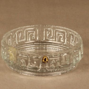 Riihimäen lasi Taalari tuhka-astia, kirkas, suunnittelija Tamara Aladin,