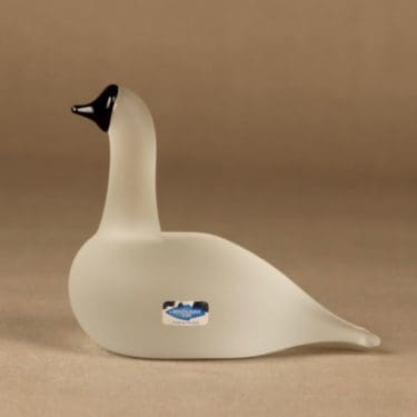 Nuutajärvi lintu , Lumihanhi, suunnittelija Oiva Toikka, Lumihanhi, signeerattu