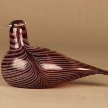 Nuutajärvi lintu , Nium, suunnittelija Oiva Toikka, Nium, signeerattu