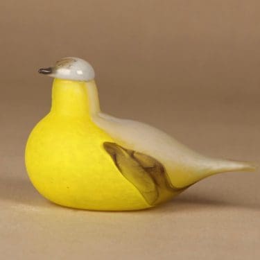 Nuutajärvi lintu , Keltavästäräkki, suunnittelija Oiva Toikka, Keltavästäräkki, signeerattu