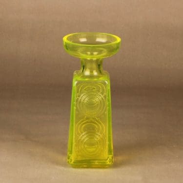 Riihimäen lasi Auringonkukka maljakko, keltainen, suunnittelija Tamara Aladin,