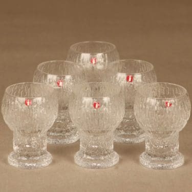 Iittala Kekkerit snapsilasi, 5 cl, 6 kpl, suunnittelija Timo Sarpaneva, 5 cl