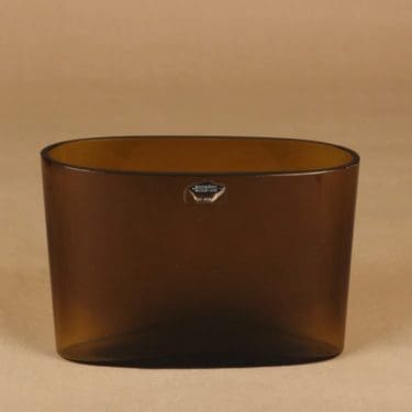 Nuutajärvi SH 102 maljakko, ruskea, suunnittelija Saara Hopea,