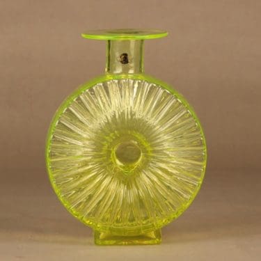 Riihimäen lasi Aurinkopullo koristepullo, koko ¾, suunnittelija Helena Tynell, koko ¾