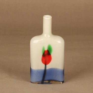 Nuutajärvi Puteli, uniikki, suunnittelija Oiva Toikka, uniikki, signeerattu