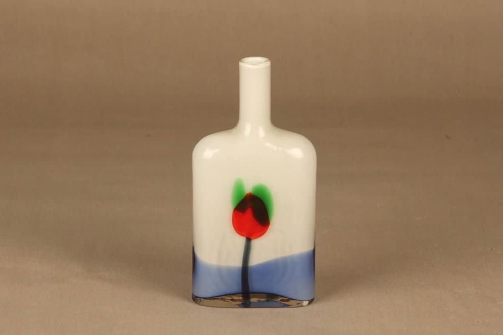 Nuutajärvi Puteli, uniikki, suunnittelija Oiva Toikka, uniikki, signeerattu kuva 2