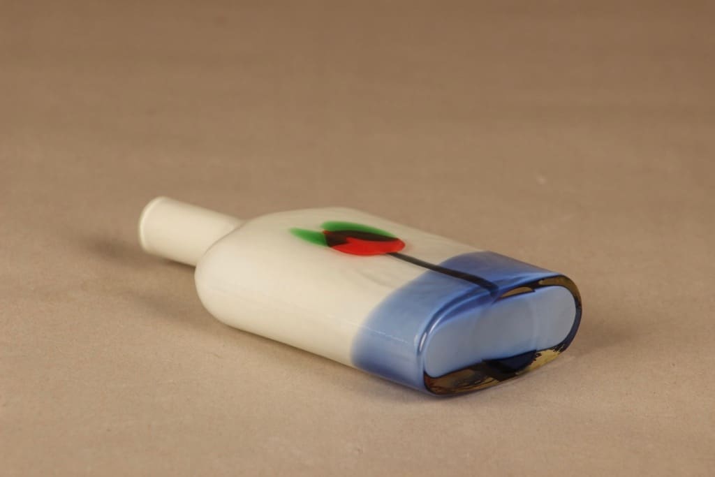 Nuutajärvi Puteli, uniikki, suunnittelija Oiva Toikka, uniikki, signeerattu kuva 3