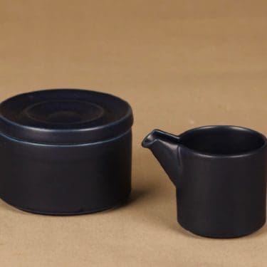 Arabia Blues sokerikko ja kermakko, sininen, suunnittelija Heikki Orvola,