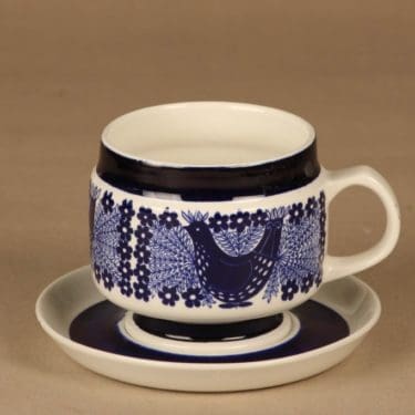 Arabia Sinilintu cup and plate 50 cl designer Raija Uosikkinen