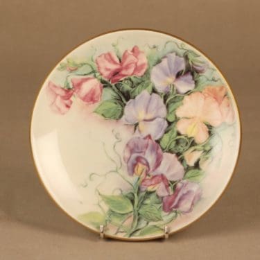 Arabia Romanttinen Puutarha seinälautanen, Hajuherne, suunnittelija Riikka Hautamäki, Hajuherne