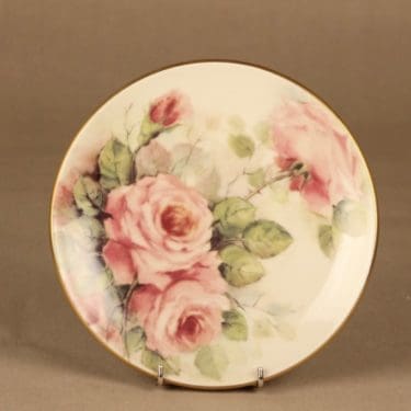 Arabia Romanttinen Puutarha seinälautanen, Ruusu, suunnittelija Riikka Hautamäki, Ruusu