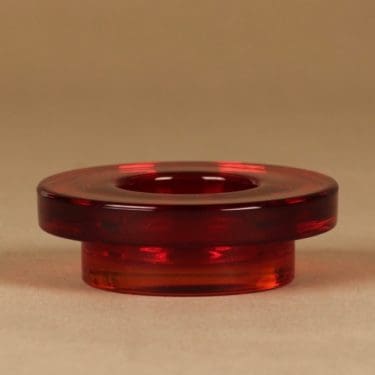 Iittala Halo tuikkulyhty, rubiininpunainen, suunnittelija Harri Koskinen,