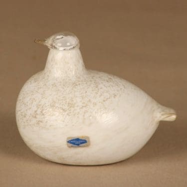 Nuutajärvi lintu , Riekko, suunnittelija Oiva Toikka, Riekko, Signeerattu