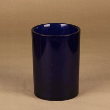 Iittala Kivi maljakko, koboltinsininen, suunnittelija Heikki Orvola, massiivinen