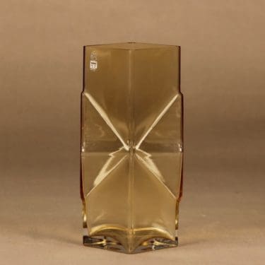 Riihimäen lasi Pablo maljakko, hunaja, suunnittelija Erkkitapio Siiroinen,