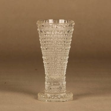 Nuutajärvi Kastehelmi kääntömaljakko, kirkas, suunnittelija Oiva Toikka,