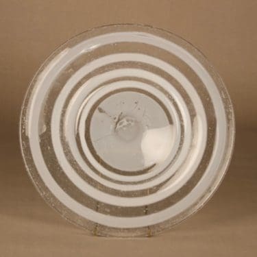 Nuutajärvi Värirengaslautanen art glass designer Kaj Franck