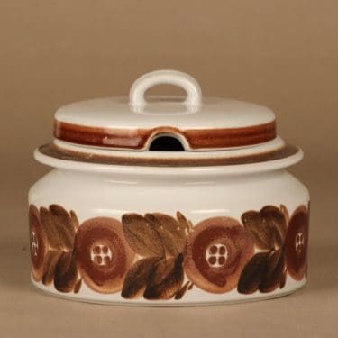 Arabia Rosmarin kulho, kannellinen, suunnittelija Ulla Procope, kannellinen, signeerattu, käsinmaalattu