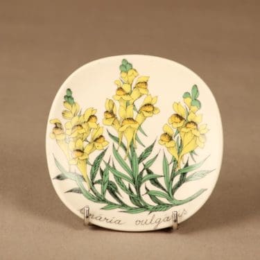 Arabia Botanica seinälautanen, Kannusruoho, suunnittelija Esteri Tomula, Kannusruoho, Linaria vulgaris