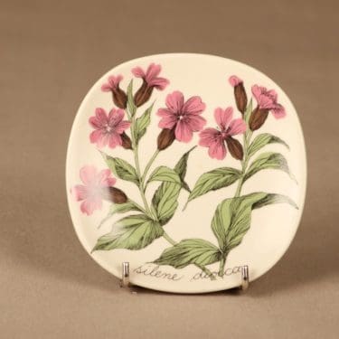 Arabia Botanica seinälautanen, Puna-ailakki, suunnittelija Esteri Tomula, Puna-ailakki, Silene dioica