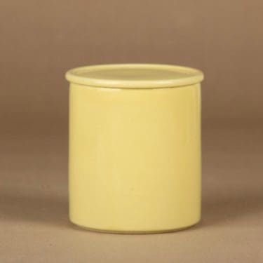 Arabia Kilta jar with lid, yellow designer Kaj Franck