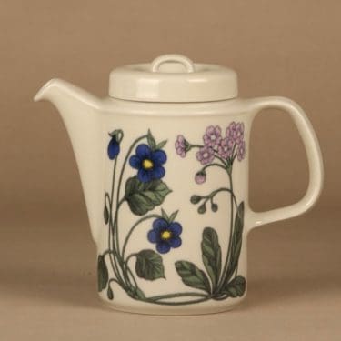 Arabia Flora kahvikaadin, 1.2 l, suunnittelija Esteri Tomula, 1.2 l, serikuva, kukka