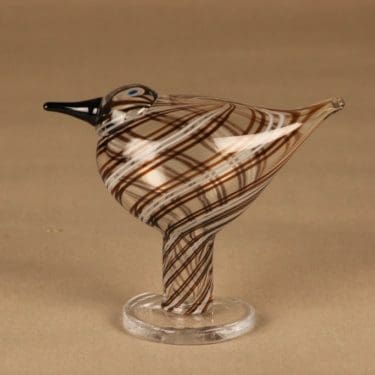 Nuutajärvi lintu , Tylli, suunnittelija Oiva Toikka, Tylli, signeerattu