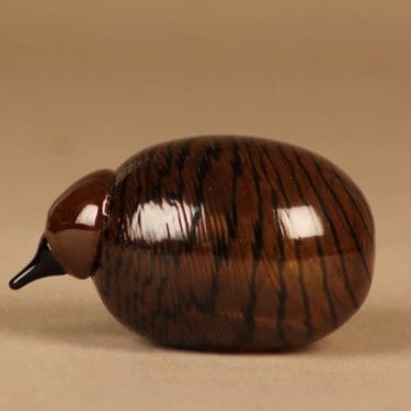 Nuutajärvi lintu , Pikkukiwi, suunnittelija Oiva Toikka, Pikkukiwi, signeerattu