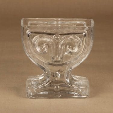 Riihimäen lasi Viktoriana maljakko, kirkas, suunnittelija Helena Tynell,