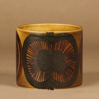 Arabia Fructus maljakko, käsinmaalattu, suunnittelija Gunvor Olin-Grönqvist, käsinmaalattu, signeerattu