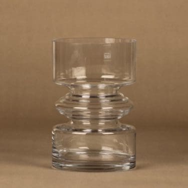 Riihimäen lasi Tiimalasi maljakko, kirkas, suunnittelija Nanny Still,