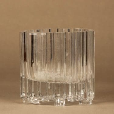 Iittala Arcadia maljakko, kirkas, suunnittelija Tapio Wirkkala,