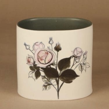 Arabia Kukka maljakko, käsinmaalattu, suunnittelija Hilkka-Liisa Ahola, käsinmaalattu, signeerattu, kukka