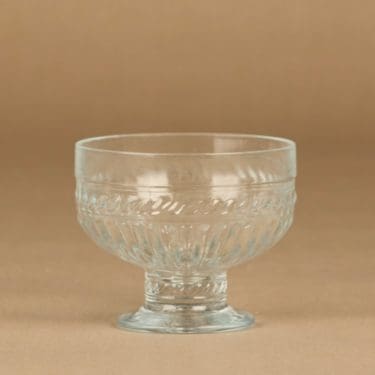 Riihimäen lasi Olga jälkiruokamalja, jalallinen suunnittelija tuntematon