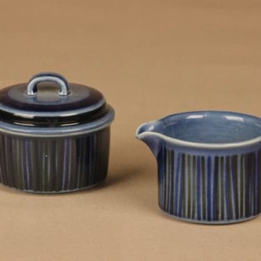 Arabia Kosmos sokerikko ja kermakko suunnittelija Gunvor Olin-Grönqvist