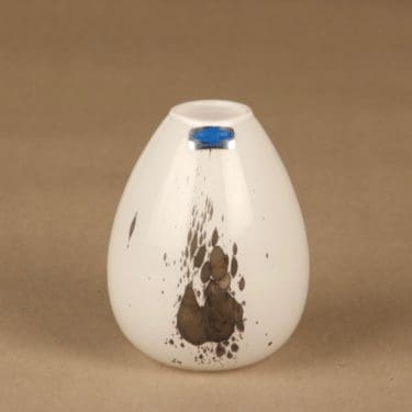 Nuutajärvi Fortuna maljakko, valkoinen, harmaa, suunnittelija Björn Weckström,