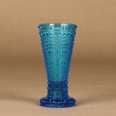 Nuutajärvi Kastehelmi kääntömaljakko, turkoosi, suunnittelija Oiva Toikka,