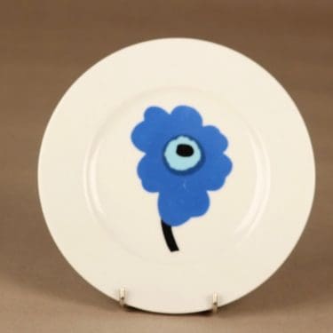 Marimekko Unikko lautanen, sininen, suunnittelija Maija Isola,