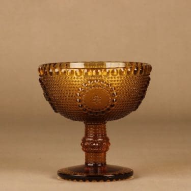 Riihimäen lasi Grapponia kulho, jalallinen, suunnittelija Nanny Still, jalallinen