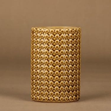 Arabia Harlekiini maljakko, ruskea, suunnittelija Kaarina Aho,