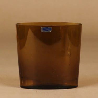 Nuutajärvi SH 102 maljakko, keltainen, suunnittelija Saara Hopea,