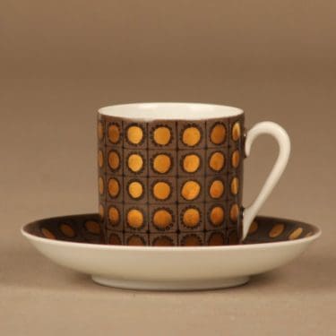 Stambul mokkakuppi, kulta, ruskea, suunnittelija Esteri Tomula, pallo