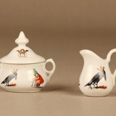 Arabia sokerikko ja kermakko, monivärinen, suunnittelija ,