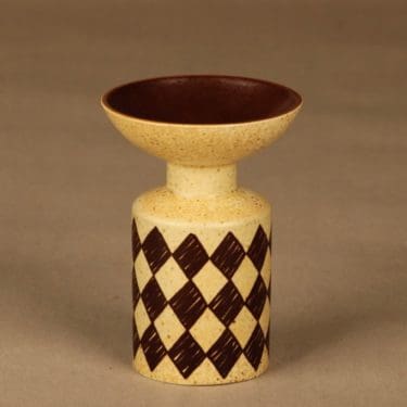 Arabia LL maljakko, käsinmaalattu, suunnittelija Annikki Hovisaari, käsinmaalattu