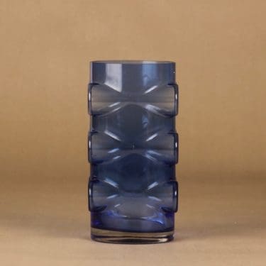 Riihimäen lasi Pablo maljakko, sininen, suunnittelija Erkkitapio Siiroinen,