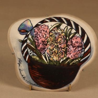 Arabia HLS seinätaulu, Hyasinttikori, suunnittelija Heljä Liukko-Sundström, Hyasinttikori, kukka