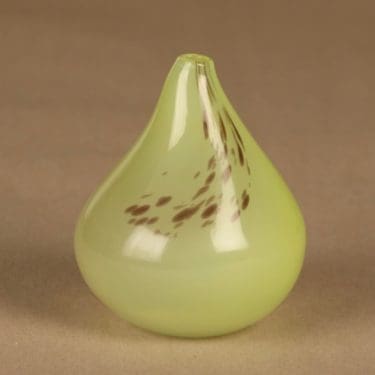 Iittala Päärynä taide-esine, vihreä, suunnittelija Tapio Wirkkala,