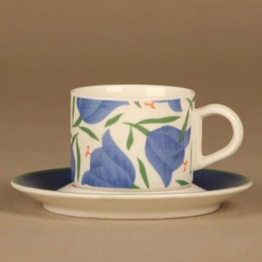Arabia Balladi kahvikuppi, sininen, suunnittelija Heikki Orvola,
